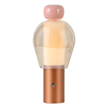 Evonne 10.75" Modern Glam Candle-Style Rechargeable/Cordless Dimmable Integrated LED Table Lamp with Touch Sensor